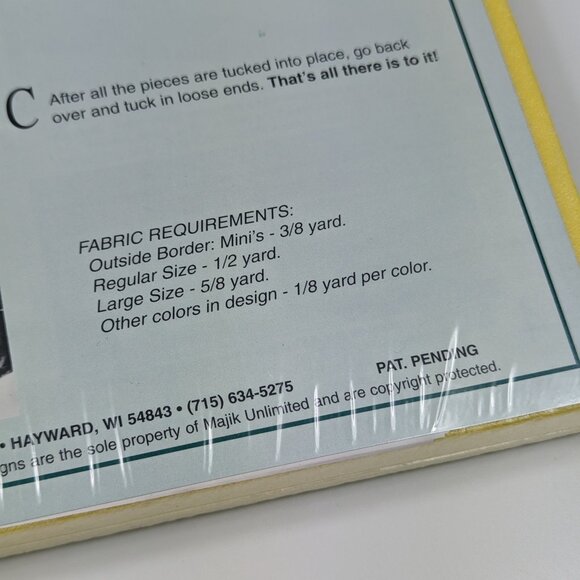 Vintage 1995 Quilt Magic No Sew Wall Hanging Kit #110 Puppy Love New Sealed - Picture 5 of 5